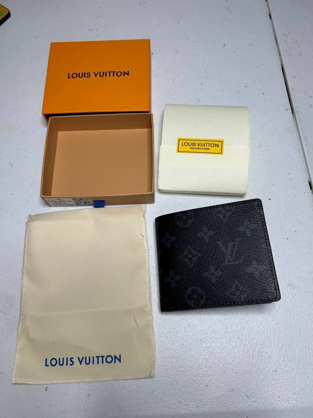 Louis Vuitton Black Monogram Canvas Men's Wallet
